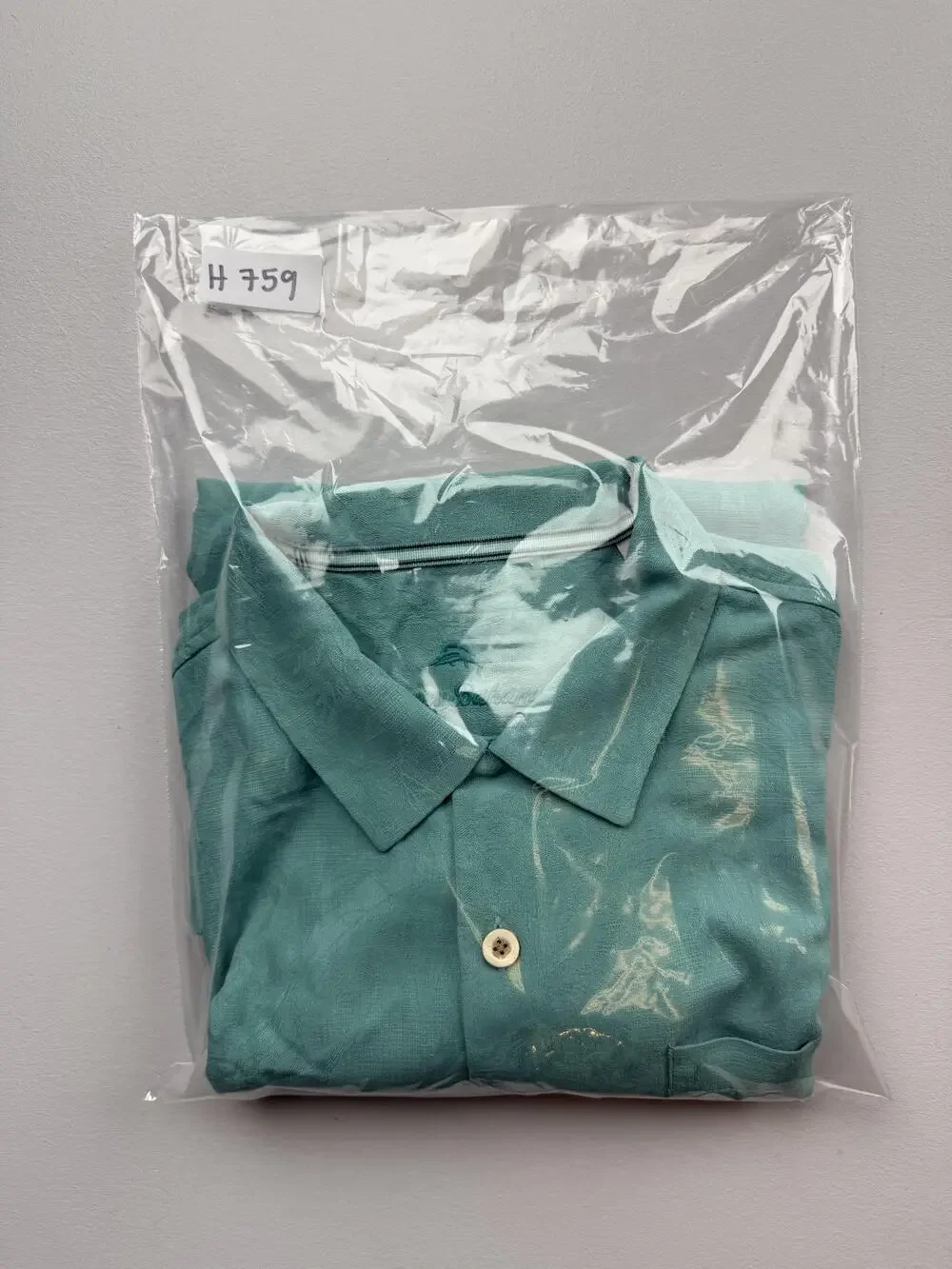 Tommy Bahama Shirt Mens Large Green Solid Short Sleeve Button Up Tropical Casual